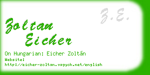 zoltan eicher business card