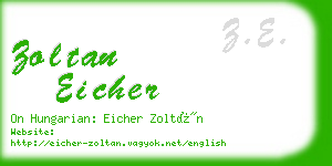 zoltan eicher business card
